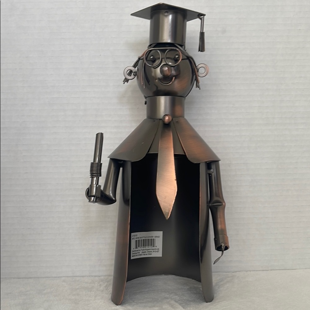 Metallic Graduate wine cover Sculpture